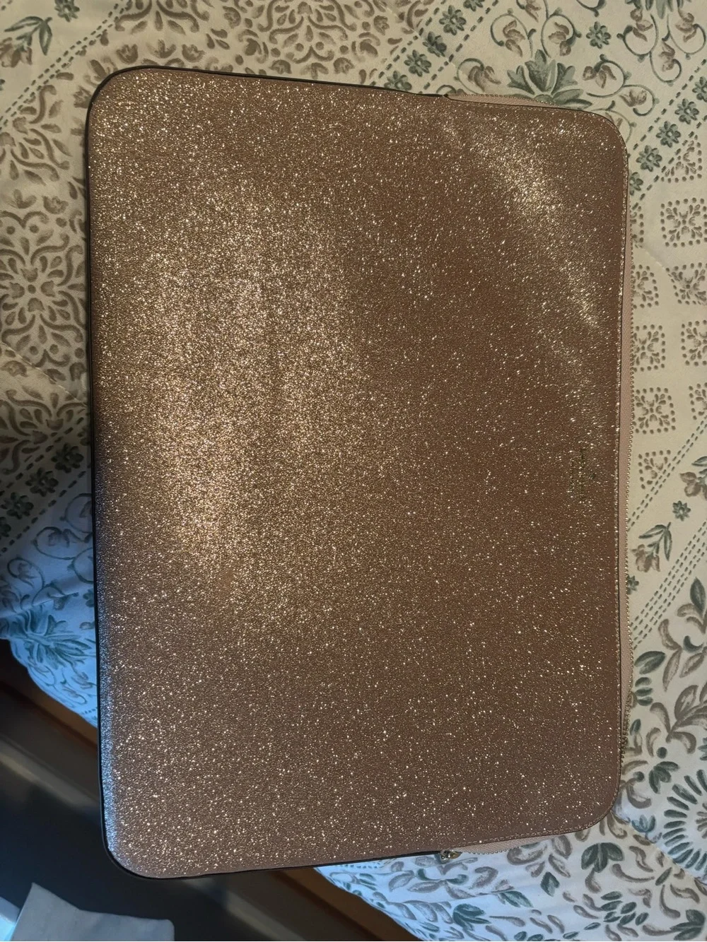 Kate spade Gold glittery 15inch laptop sleeve